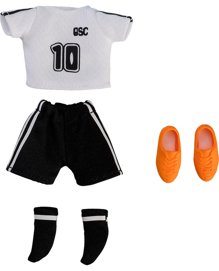 黏土娃 服裝套組 足球制服（白色）
