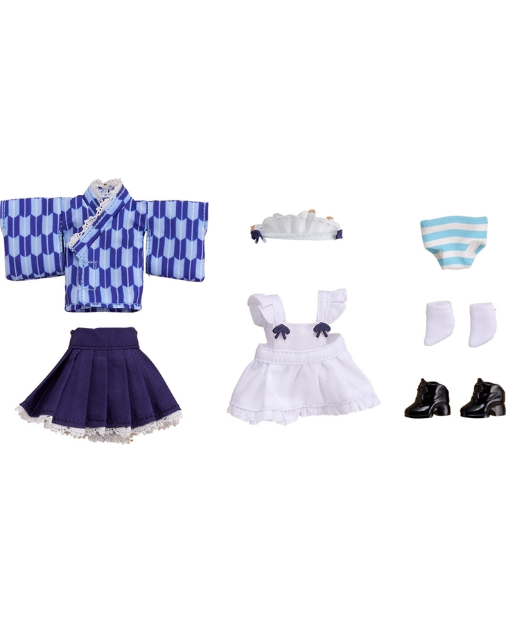 Nendoroid Doll: Outfit Set (Japanese-Style Maid - Blue)