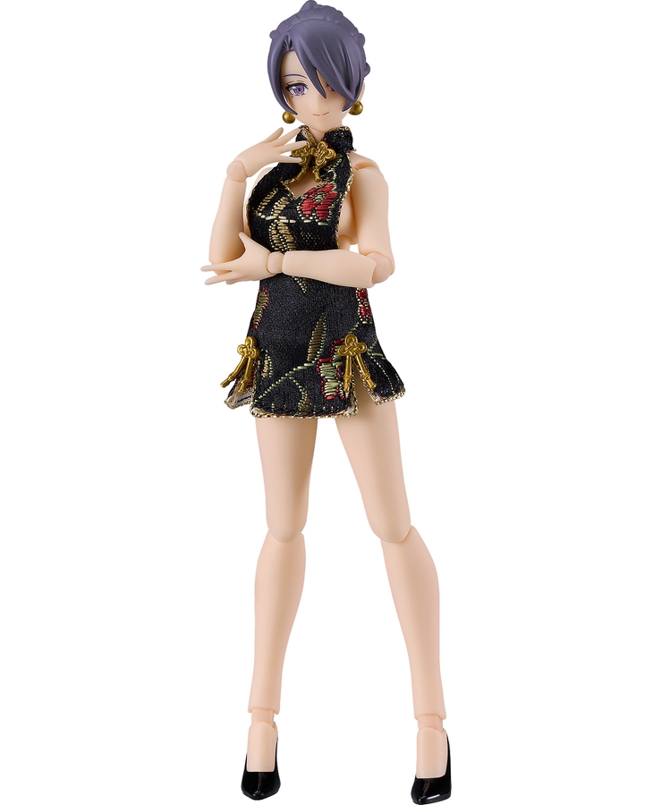 figma 女性body (Mika) with 迷你旗袍裝 (黑色)