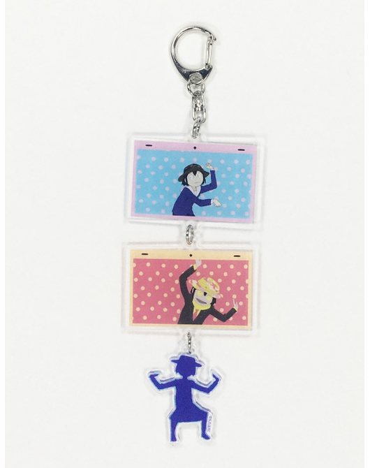 映像研には手を出すな！ OP電撃三人娘デザイン 3連アクリルキーチェーン 浅草みどり