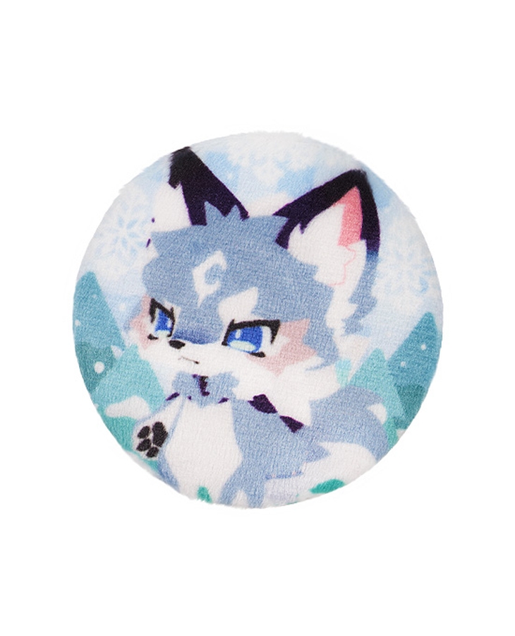 FLUFFY LAND Fluffy Pinback Badge Caesar