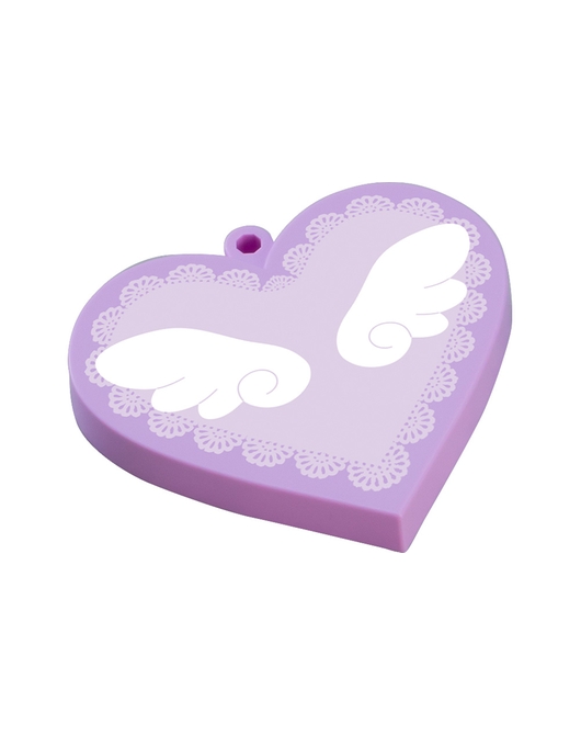 黏土人配件系列 心型台座（天使翅膀/紫色）