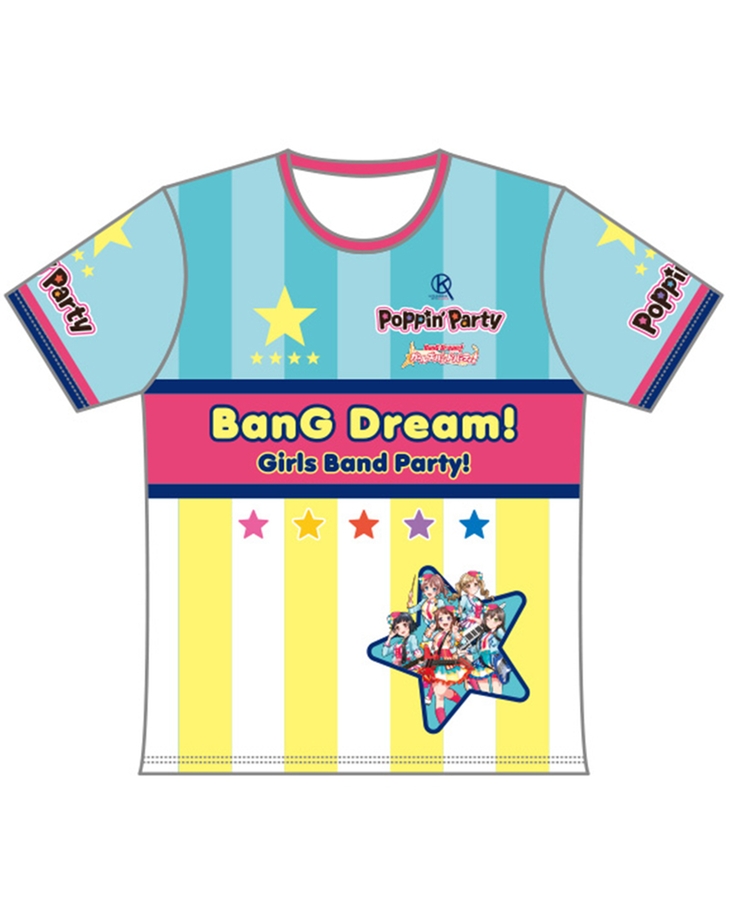 「バンドリ！ ガールズバンドパーティ！」ツーリングTシャツ【Poppin'Party Ver.】／ Lサイズ