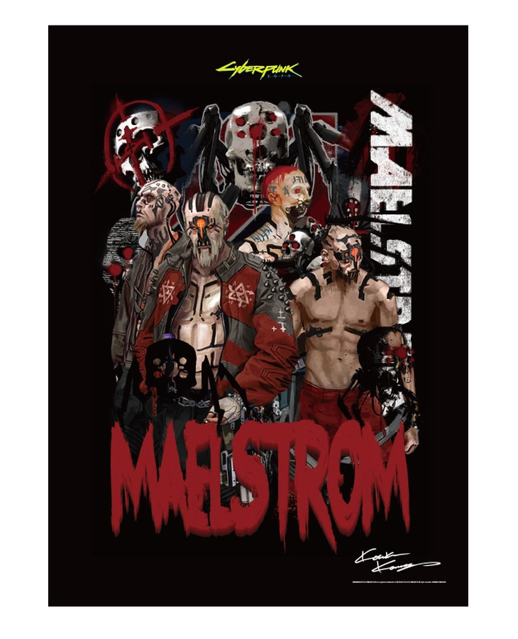 Cyberpunk2077 x Kosuke Kawamura Collage poster Maelstrom