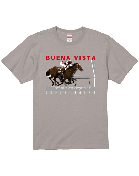 スーパーホース列伝 ブエナビスタ プリントTシャツ
