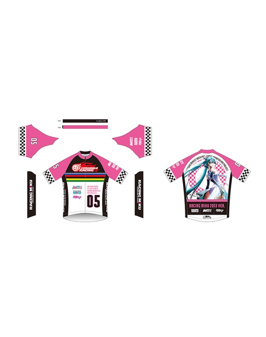 初音ミク GT参戦100戦記念 オムニバスアート サイクルジャージ レーシングミク 2013Ver. Art by 仁井学【ステッカー対象商品】