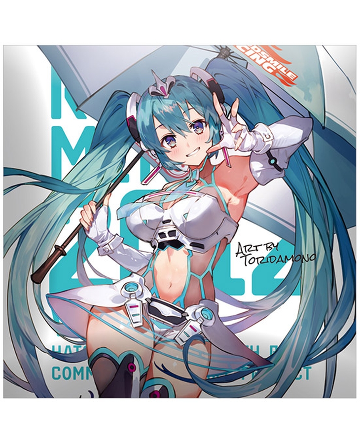 Hatsune Miku GT Project 100th Race Commemorative Art Project Art Omnibus Cushion: Racing Miku 2012 Ver. Art by Toridamono[Products which include stickers]