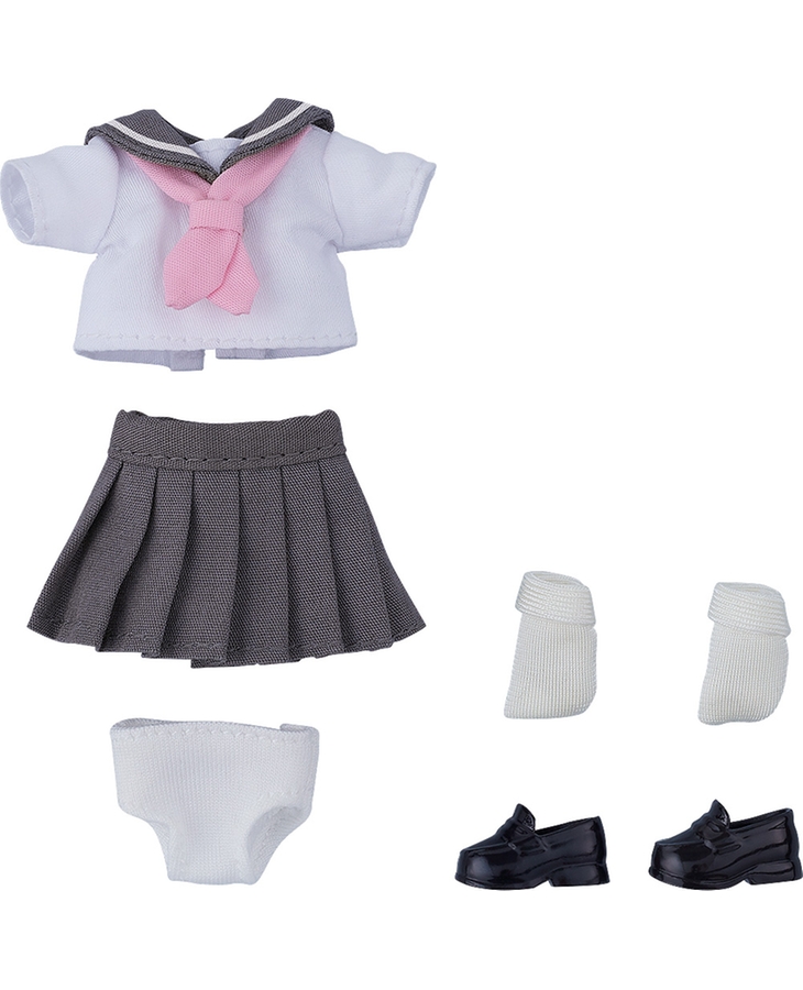 ねんどろいどどーる おようふくセット セーラー服 半袖（グレー）