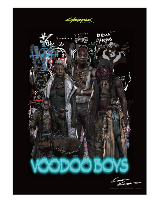 Cyberpunk 2077 x Kosuke Kawamura Collage poster Voodoo Boys