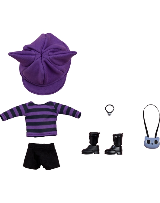 黏土娃 服裝套組 喵咪穿搭（紫色）