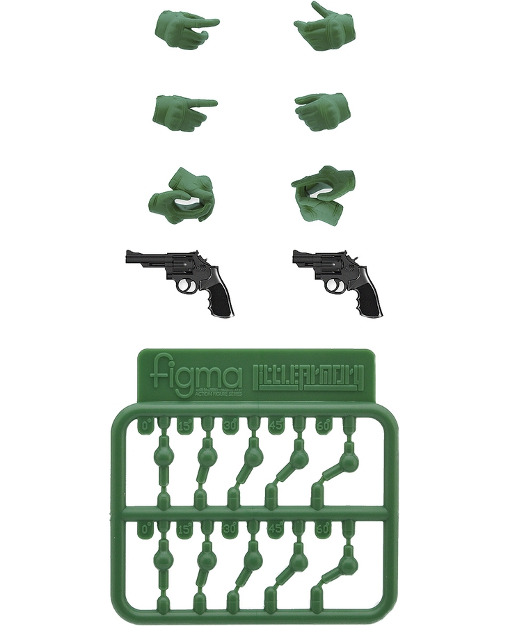 LAOP07: figma Tactical Gloves 2 - Revolver Set (Green)