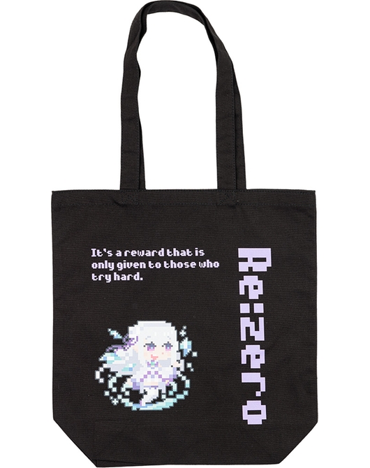 Re:ゼロから始める異世界生活 ピクセルアートトートバッグ エミリア
