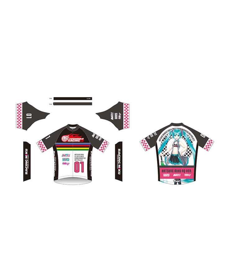 Hatsune Miku GT Project 100th Race Commemorative Art Project Art Omnibus Cycling Jersey: Hatsune Miku RQ Ver. Art by KEI [Products which include stickers]／ Ssize