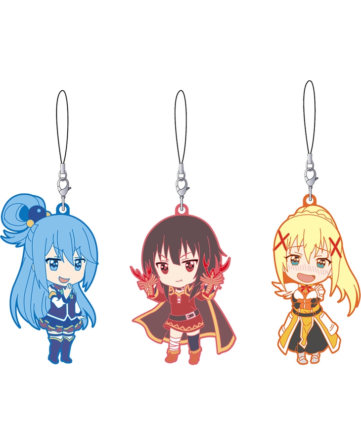 Nendoroid Plus KONO SUBARASHII SEKAI NI SYUKUFUKU WO! 2 Rubber Strap Set: Aqua, Megumin & Darkness 2