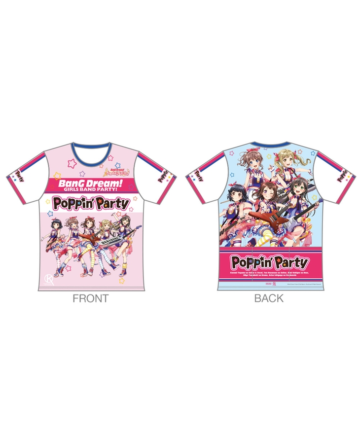 バンドリ！ ガールズバンドパーティ！ ツーリングTシャツ2022【Poppin'Party Ver.】