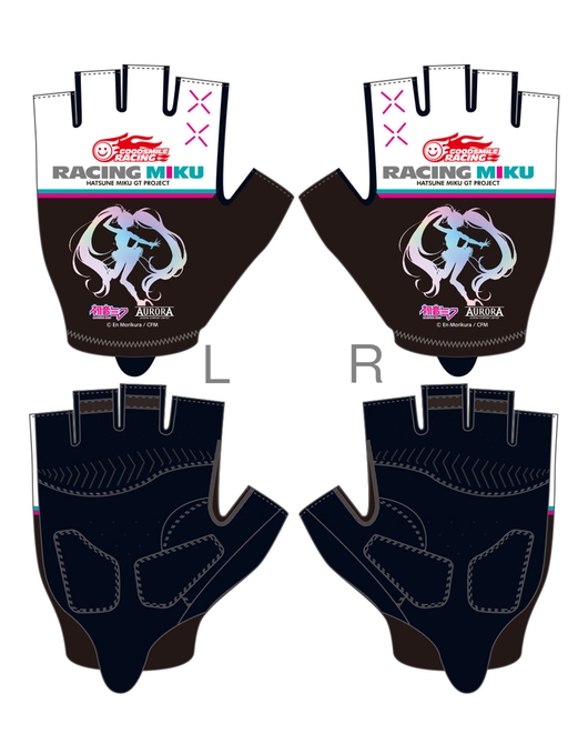 自行車短指手套 RACING MIKU 2021Ver.