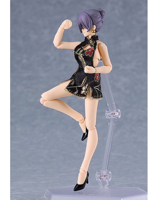 Original Character Figurine Figma Female Body  Mika  With Mini Skirt Chinese Dress Outfit Max Factory P 29787