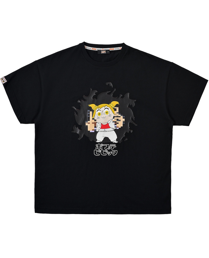 TVアニメ「ポプテピピック」シリーズ Tシャツ ポプ子 ファイヤー