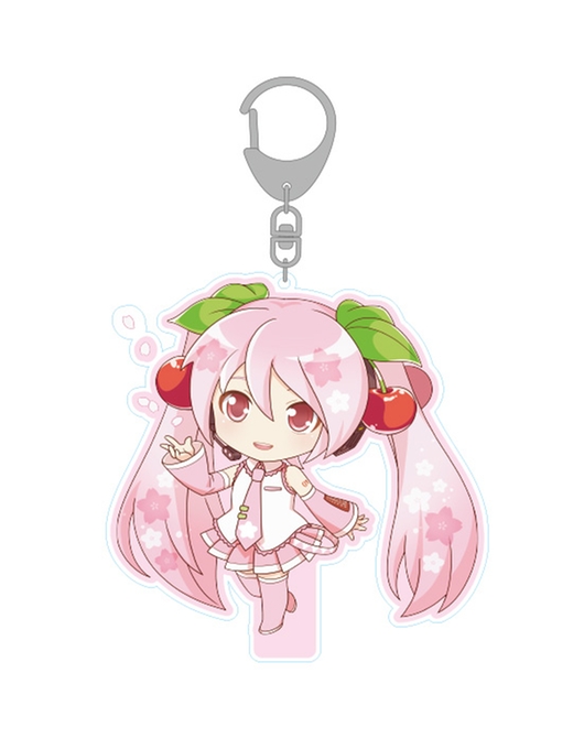 桜ミク ねんどろいどぷらす スタンド付きアクリルキーチェーン ふんわりver