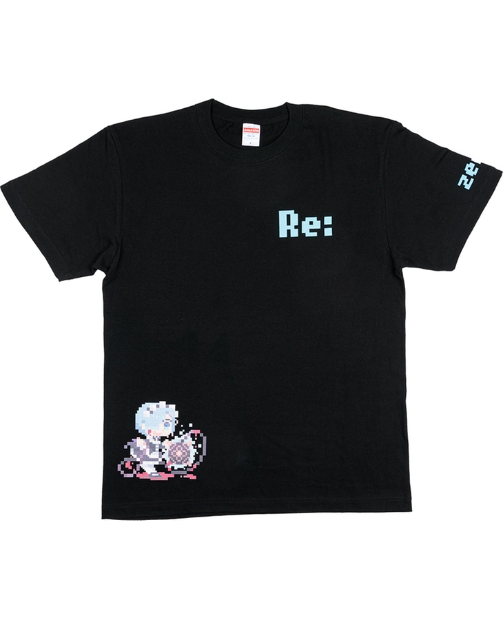 Re:ゼロから始める異世界生活 ピクセルアートTシャツ レム