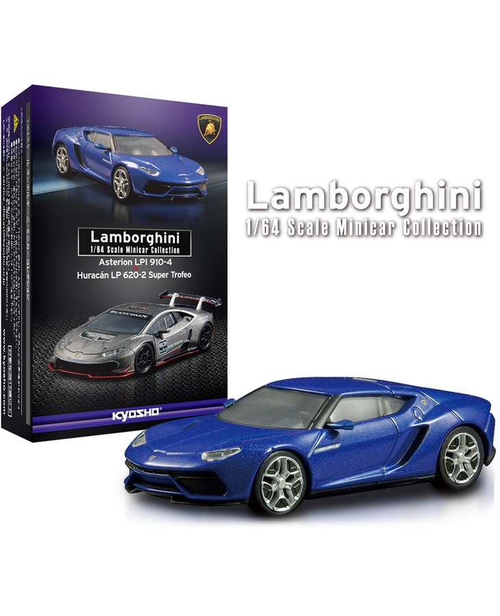 Kyosho 1/64 Scale Lamborghini Asterion & Huracán (Box of 6)