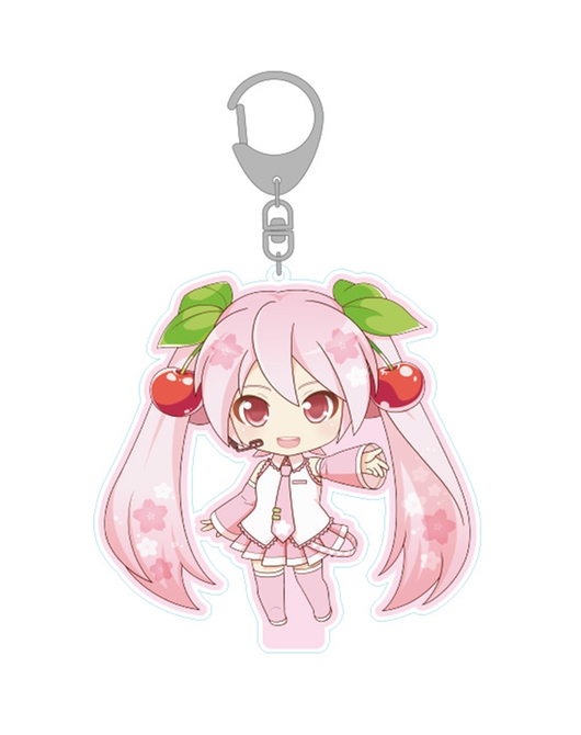 桜ミク ねんどろいどぷらす スタンド付きアクリルキーチェーン ようこそ！Ver